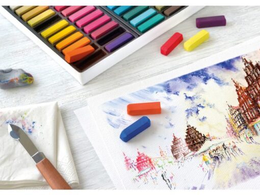 Faber Castell Pastelkrijt Faber-Castell halve lengte etui à 72 stuks