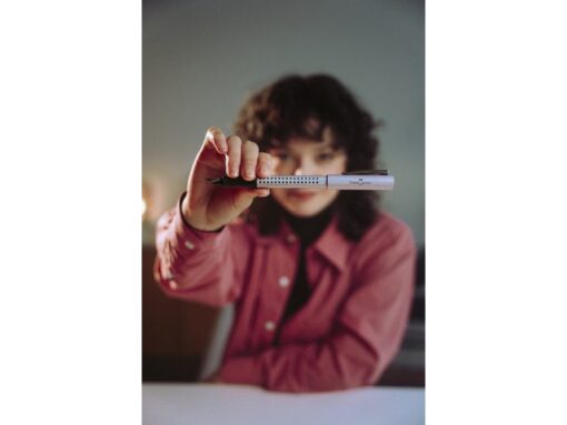 Faber Castell Vulpen Faber-Castell Grip Glam F zilver