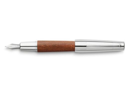 Vulpen Faber Castell E-motion chroom/ bruin perenhout M