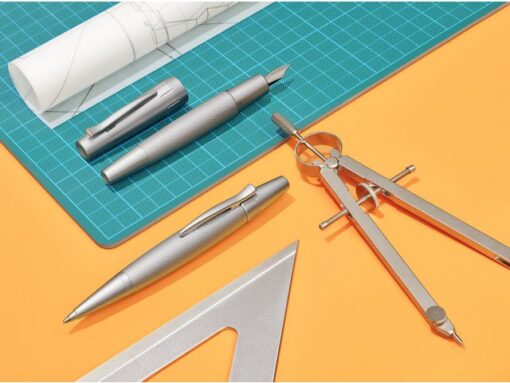 Faber Castell Vulpen Faber-Castell E-motion Pure silver EF