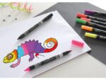 Faber Castell viltstiften Faber-Castell Duo neon kleuren in etui a 10 stuks