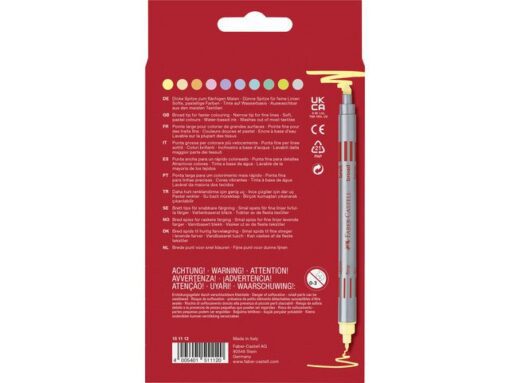 Faber Castell Viltstift Faber-Castell Duo 10 stuks pastel
