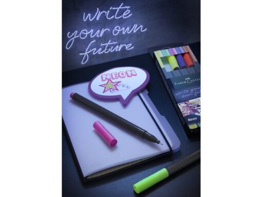 Faber Castell Fineliner Faber-Castell Grip 0,4mm etui 5 stuks neon assorti