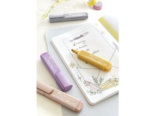 Faber Castell Tekstmarker Faber-Castell metallic etui 4 delig