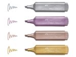 Faber Castell Tekstmarker Faber-Castell Metallic etui á 4 stuks