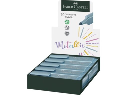 Faber Castell Tekstmarker Faber-Castell 46 metallic blauw