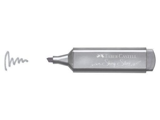 Faber Castell Tekstmarker Faber-Castel Metallic zilver