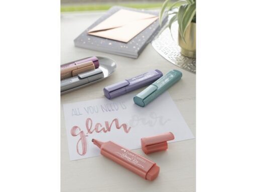 Faber Castell Tekstmarker Faber-Castell 46 metallic rood