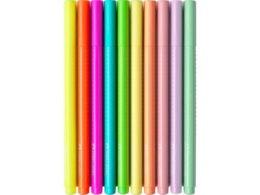 Faber Castell Viltstiften Faber-Castell Grip Neon en Pastel kleuren 10 stuks in etui