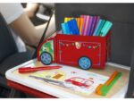 Faber Castell viltstiften Connector 33 stuks met 10 clips in 'vrachtwagen'