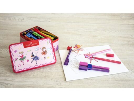 Faber Castell viltstift Faber-Castell Connector 33 stuks in ballerina blik