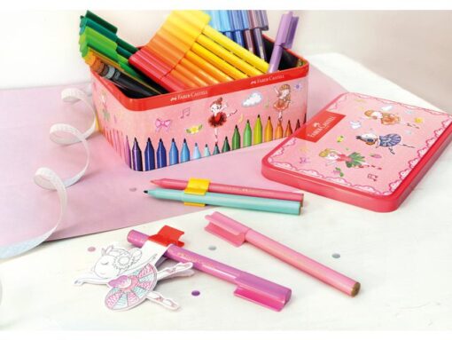 Faber Castell viltstift Faber-Castell Connector 33 stuks in ballerina blik