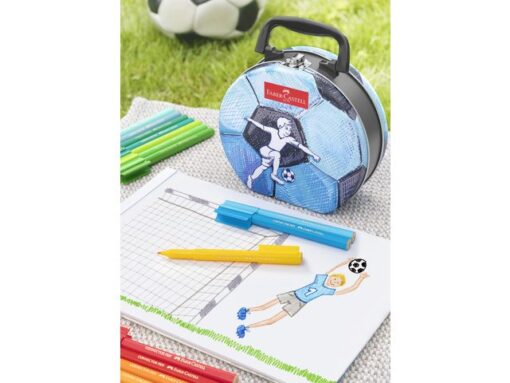 Faber Castell Viltstift Faber-Castell Connector koffer "voetbal" 33 stuks