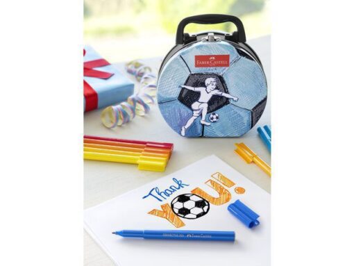 Faber Castell Viltstift Faber-Castell Connector koffer "voetbal" 33 stuks