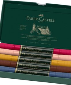 een hoge kwaliteit tekeninstrument dat zowel spontaan schetsen als aquarelleren ondersteunt. De inkt op waterbasis is altijd klaar voor gebruik en is uitstekend bruikbaar in combinatie met water. Kwaliteit is één van Faber-Castell haar belangrijkste punten