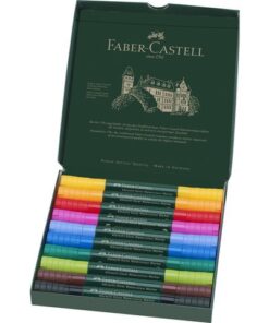 een hoge kwaliteit tekeninstrument dat zowel spontaan schetsen als aquarelleren ondersteunt. De inkt op waterbasis is altijd klaar voor gebruik en is uitstekend bruikbaar in combinatie met water. Kwaliteit is één van Faber-Castell haar belangrijkste punten