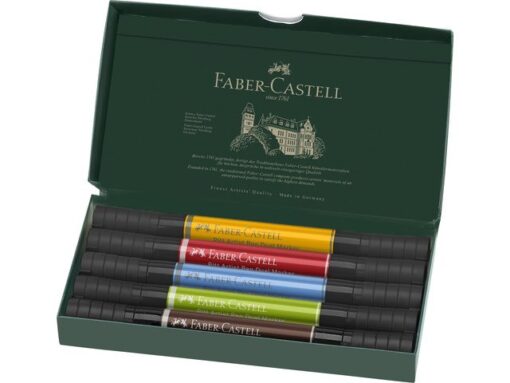 Faber Castell Tekenstift Faber-Castell Pitt Artist Pen duo marker etui a 5 stuks