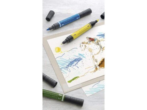 Faber Castell Tekenstift Faber-Castell Pitt Artist Pen duo marker etui a 5 stuks