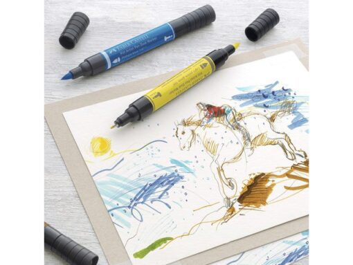 Faber Castell Tekenstift Faber-Castell Pitt Artist Pen duo marker etui a 5 stuks