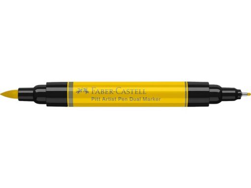 Faber Castell Tekenstift Faber-Castell Pitt Artist Pen duo marker 107 cadmiumgeel geel