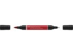 Faber Castell Tekenstift Faber-Castell Pitt Artist Pen duo marker 219     diep scharlaken rood