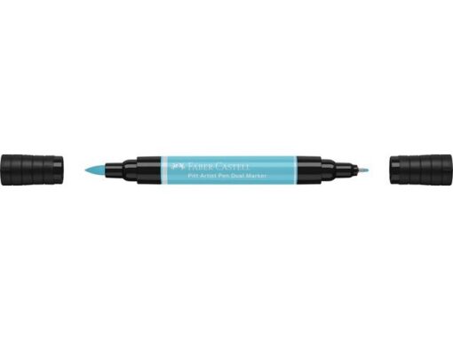 Faber Castell Tekenstift Faber-Castell Pitt Artist Pen duo marker 154 licht kobalt turquoise