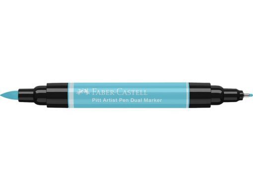 Faber Castell Tekenstift Faber-Castell Pitt Artist Pen duo marker 154 licht kobalt turquoise