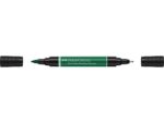 Faber Castell Tekenstift Faber-Castell Pitt Artist Pen duo marker 264 donker phthalogroen