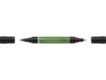 Faber Castell Tekenstift Faber-Castell Pitt Artist Pen duo marker 167 permanent olijf groen