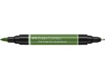 Faber Castell Tekenstift Faber-Castell Pitt Artist Pen duo marker 167 permanent olijf groen