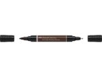 Faber Castell Tekenstift Faber-Castell Pitt Artist Pen duo marker 175 donker sepia