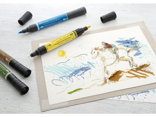 Faber Castell Tekenstift Faber-Castell Pitt Artist Pen duo marker 175 donker sepia