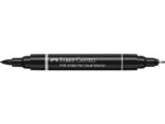 Faber Castell Tekenstift Faber-Castell Pitt Artist Pen duo marker 199 zwart