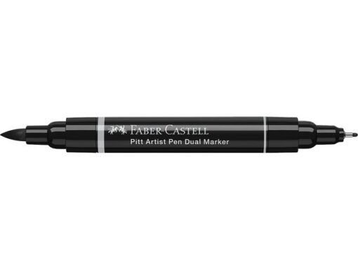 Faber Castell Tekenstift Faber-Castell Pitt Artist Pen duo marker 199 zwart