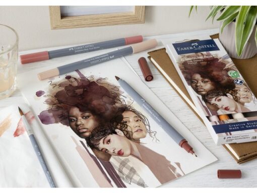 Faber Castell Duo aquarelmarker Faber-Castell Goldfaber etui 6 stuks Portrait