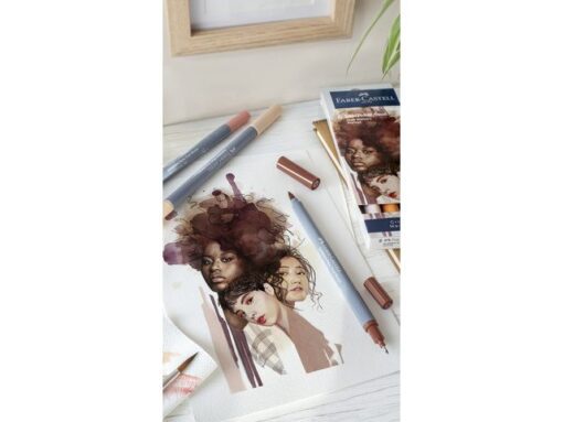Faber Castell Duo aquarelmarker Faber-Castell Goldfaber etui 6 stuks Portrait
