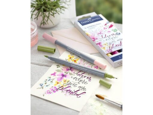 Faber Castell Duo aquarelmarker Faber-Castell Goldfaber etui 6 stuks Lettering