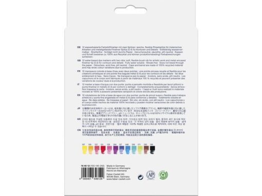 Faber Castell Duo aquarelmarker Faber-Castell Goldfaber etui 12 stuks