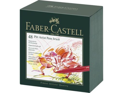 Faber Castell Tekenstift Faber-Castell Pitt Artist Pen Brush 48-delig     Studiobox