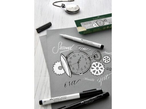 Faber Castell Tekenstift Faber-Castell set Pitt Artist Pen zwart en wit