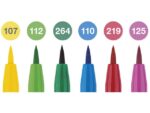 Faber Castell Tekenstift Faber-Castell Pitt Artist Pen Brush etui 6 stuks Springtime