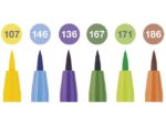 Faber Castell Tekenstift Faber-Castell Pitt Artist Pen Brush etui 6 stuks Summer