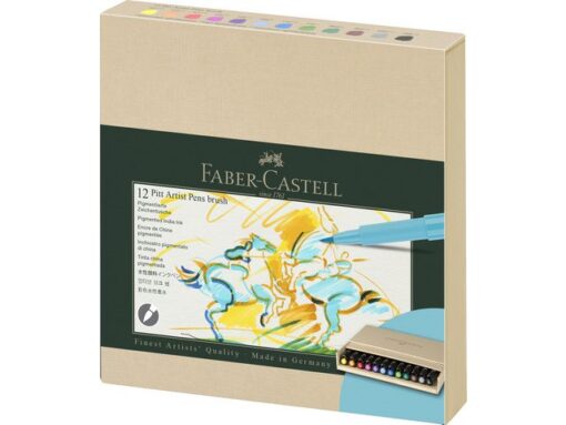 Faber Castell Tekenstift Faber-Castell Pitt Artist Pen Brush 12dlg studiobox