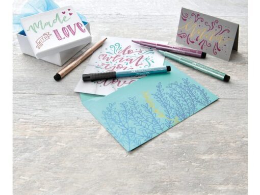 Faber Castell Tekenpen Faber-Castell Pitt Artist Pen Metallic 1.5,        display met drie kokers, 90 losse pennen assorti