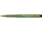 Faber Castell Tekenstift Faber-Castell Pitt Artist Pen Brush 167          permanent olijfgroen
