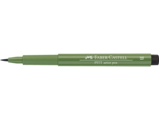 Faber Castell Tekenstift Faber-Castell Pitt Artist Pen Brush 167          permanent olijfgroen