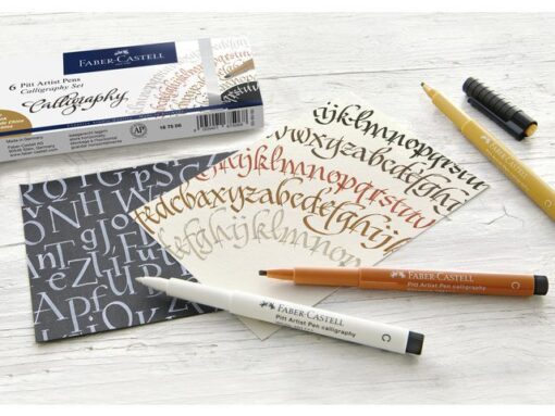 Faber Castell Tekenstift Faber-Castell Pitt Artist Pen kalligrafieset 8x