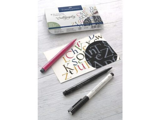 Faber Castell Tekenstift Faber-Castell Pitt Artist Pen kalligrafieset 8x