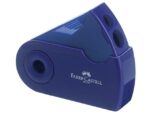Faber Castell puntenslijper Faber-Castell "Sleeve" rood/blauw 2 gaats     display a 12 stuks