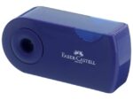 Faber Castell puntenslijper Faber-Castell "Sleeve" rood/blauw 2 gaats     display a 12 stuks